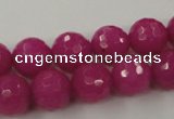 CCN839 15.5 inches 14mm faceted round candy jade beads wholesale