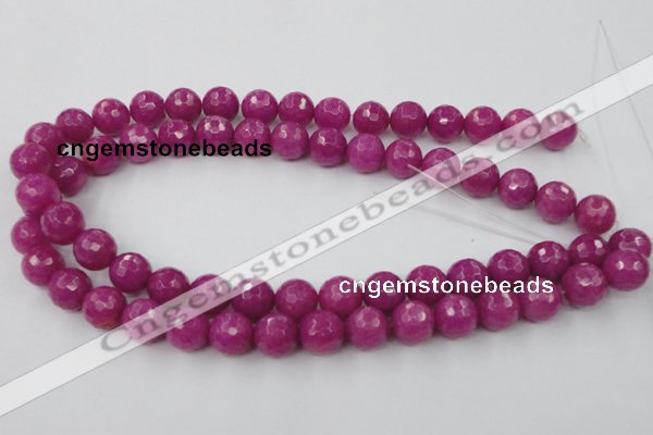 CCN857 15.5 inches 16mm faceted round candy jade beads
