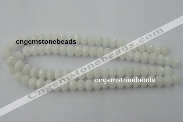 CCN904 15.5 inches 9*12mm faceted rondelle candy jade beads