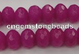 CCN906 15.5 inches 9*12mm faceted rondelle candy jade beads