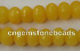 CCN908 15.5 inches 9*12mm faceted rondelle candy jade beads