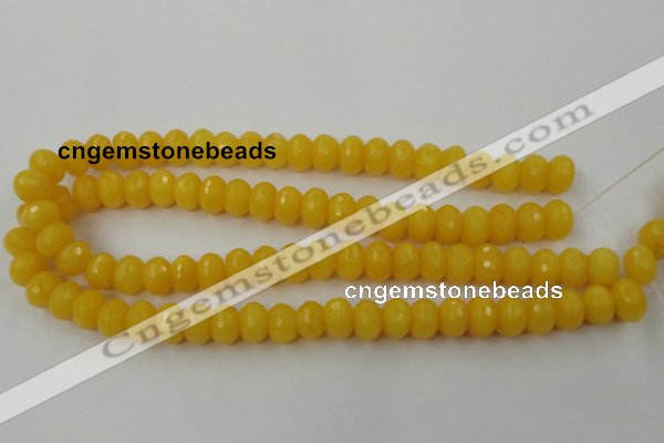 CCN908 15.5 inches 9*12mm faceted rondelle candy jade beads