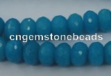 CCN910 15.5 inches 9*12mm faceted rondelle candy jade beads