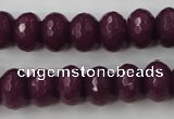 CCN911 15.5 inches 9*12mm faceted rondelle candy jade beads