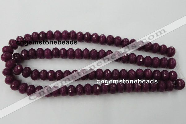 CCN911 15.5 inches 9*12mm faceted rondelle candy jade beads