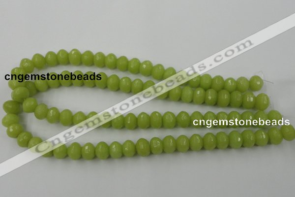 CCN912 15.5 inches 9*12mm faceted rondelle candy jade beads