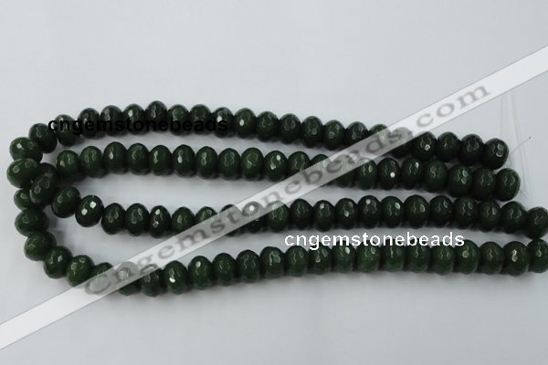 CCN913 15.5 inches 9*12mm faceted rondelle candy jade beads