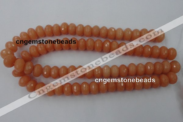 CCN917 15.5 inches 10*14mm faceted rondelle candy jade beads