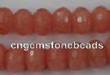 CCN918 15.5 inches 10*14mm faceted rondelle candy jade beads