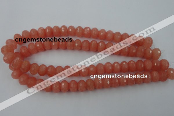 CCN918 15.5 inches 10*14mm faceted rondelle candy jade beads