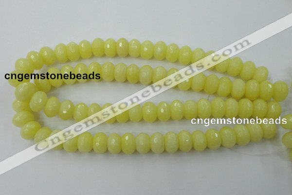 CCN919 15.5 inches 10*14mm faceted rondelle candy jade beads