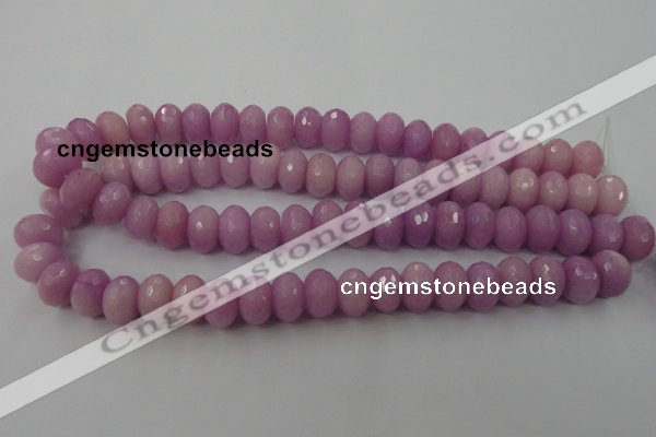 CCN920 15.5 inches 10*14mm faceted rondelle candy jade beads