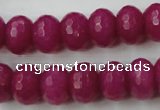 CCN921 15.5 inches 10*14mm faceted rondelle candy jade beads