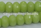 CCN923 15.5 inches 10*14mm faceted rondelle candy jade beads