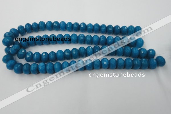 CCN925 15.5 inches 10*14mm faceted rondelle candy jade beads