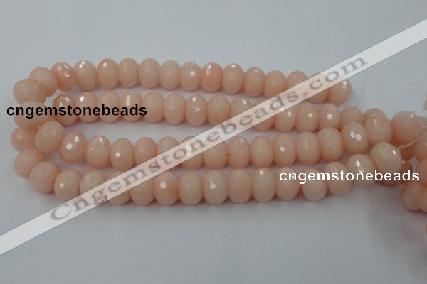 CCN929 15.5 inches 12*16mm faceted rondelle candy jade beads