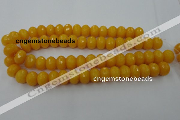 CCN933 15.5 inches 12*16mm faceted rondelle candy jade beads