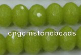 CCN934 15.5 inches 12*16mm faceted rondelle candy jade beads