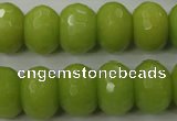 CCN935 15.5 inches 12*16mm faceted rondelle candy jade beads