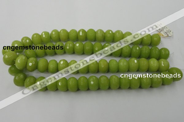 CCN935 15.5 inches 12*16mm faceted rondelle candy jade beads