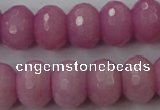 CCN939 15.5 inches 12*16mm faceted rondelle candy jade beads