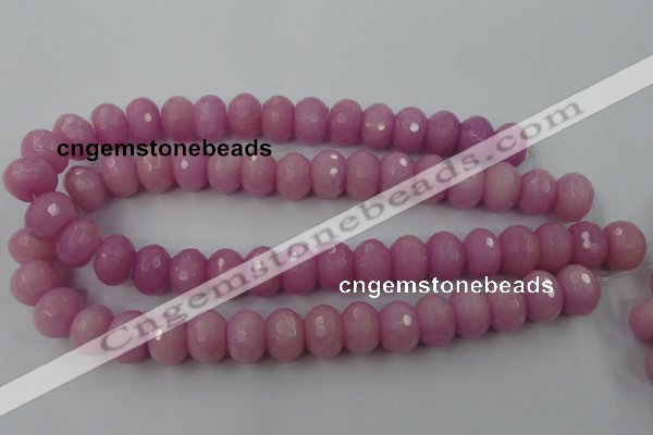 CCN939 15.5 inches 12*16mm faceted rondelle candy jade beads