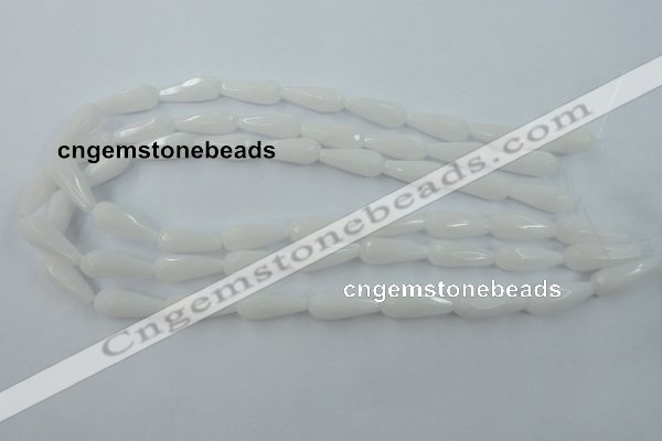 CCN973 15.5 inches 9*22mm faceted teardrop candy jade beads