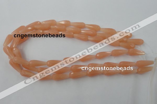 CCN974 15.5 inches 9*22mm faceted teardrop candy jade beads