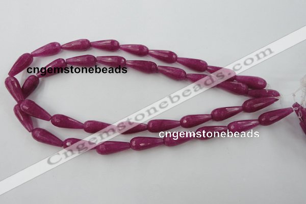 CCN975 15.5 inches 9*22mm faceted teardrop candy jade beads