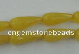 CCN977 15.5 inches 9*22mm faceted teardrop candy jade beads