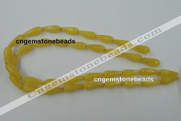 CCN977 15.5 inches 9*22mm faceted teardrop candy jade beads