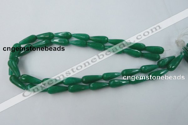 CCN978 15.5 inches 9*22mm faceted teardrop candy jade beads