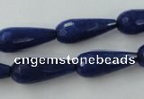 CCN979 15.5 inches 9*22mm faceted teardrop candy jade beads