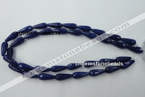 CCN979 15.5 inches 9*22mm faceted teardrop candy jade beads