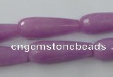 CCN984 15.5 inches 10*30mm faceted teardrop candy jade beads