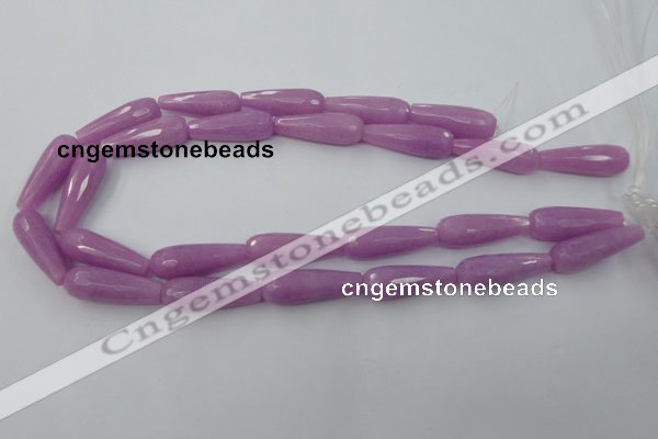 CCN984 15.5 inches 10*30mm faceted teardrop candy jade beads