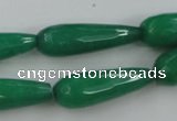 CCN986 15.5 inches 10*30mm faceted teardrop candy jade beads