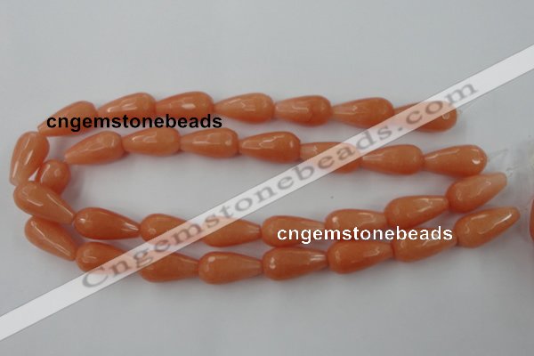 CCN987 15.5 inches 13*25mm faceted teardrop candy jade beads