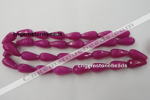 CCN989 15.5 inches 13*25mm faceted teardrop candy jade beads