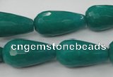 CCN995 15.5 inches 13*25mm faceted teardrop candy jade beads