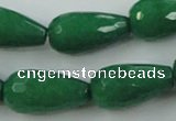 CCN996 15.5 inches 13*25mm faceted teardrop candy jade beads