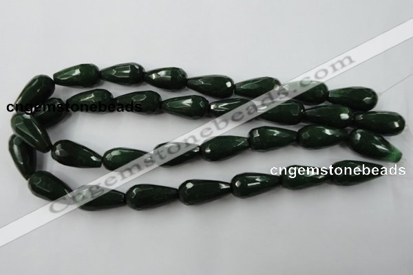 CCN998 15.5 inches 13*25mm faceted teardrop candy jade beads