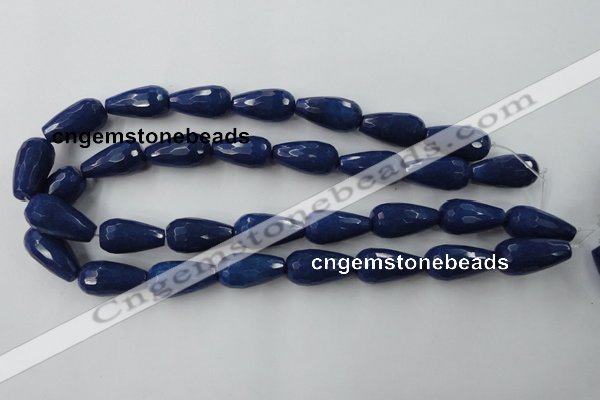 CCN999 15.5 inches 13*25mm faceted teardrop candy jade beads