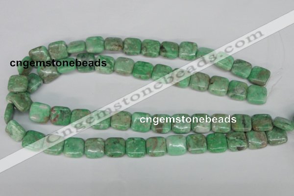 CCO113 15.5 inches 10*10mm square dyed natural chrysotine beads