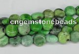 CCO130 15.5 inches 8mm flat round dyed natural chrysotine beads