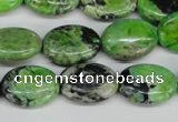 CCO136 15.5 inches 13*18mm oval dyed natural chrysotine beads