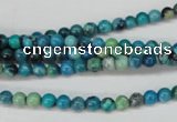 CCO160 15.5 inches 4mm round dyed natural chrysotine beads