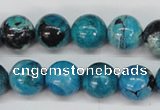 CCO166 15.5 inches 15mm round dyed natural chrysotine beads