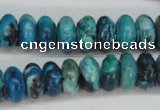 CCO172 15.5 inches 6*12mm rondelle dyed natural chrysotine beads