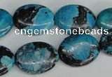 CCO180 15.5 inches 15*20mm oval dyed natural chrysotine beads